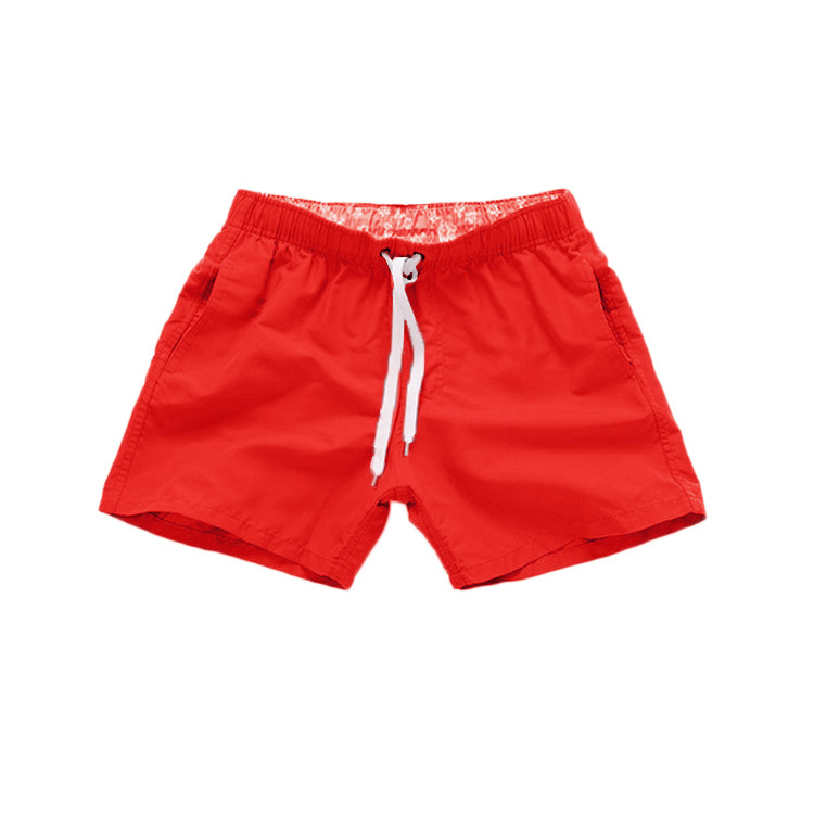 Solid Plain Color Surf Swimming Trunks Beach Shorts