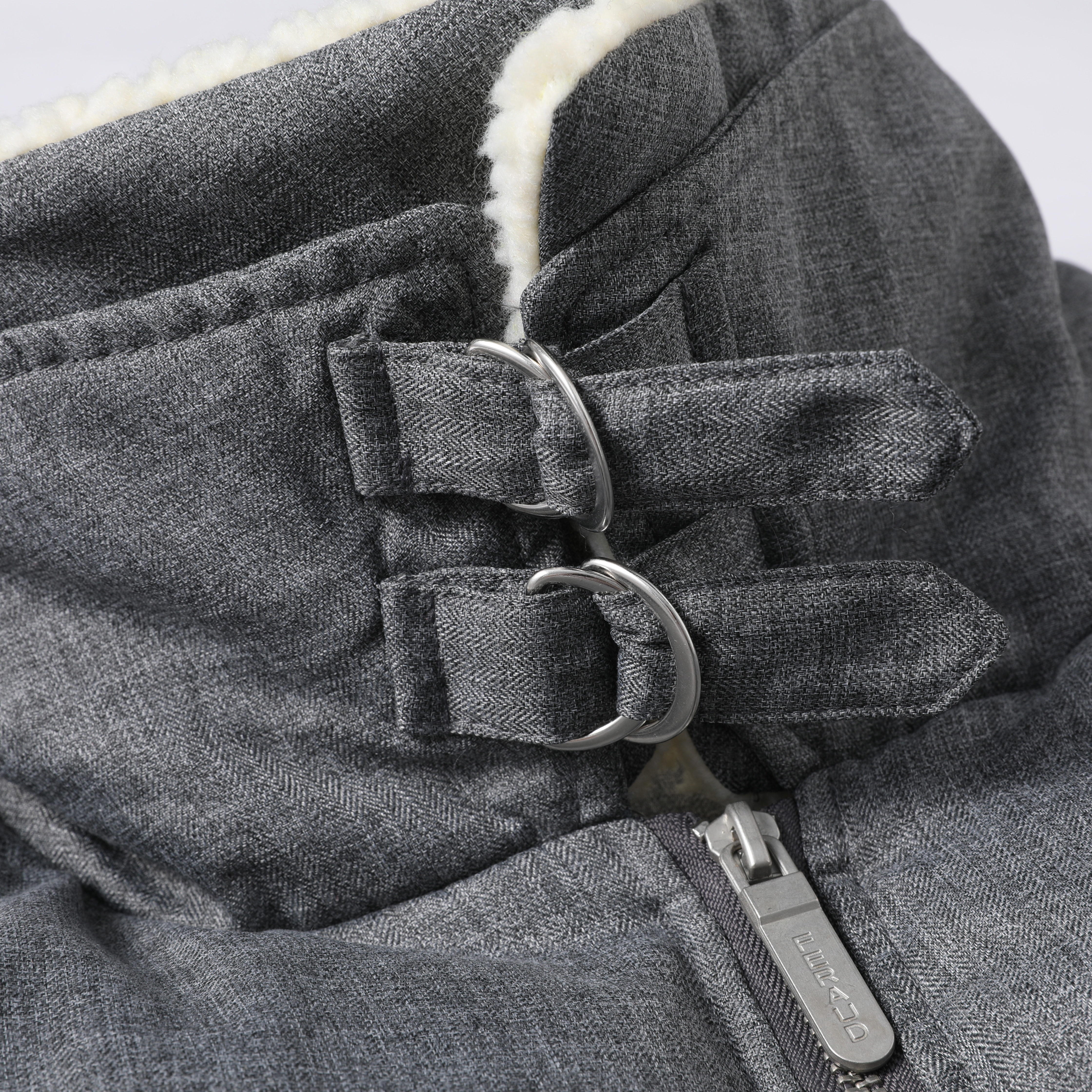 New Design light Weight Padding Sherpa Detachable Collar Men's Winter Grey Jackets