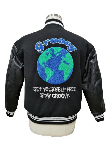 Hot Sales Patches Bomber Baseball Letterman Varsity Jacket Chinese Supplier