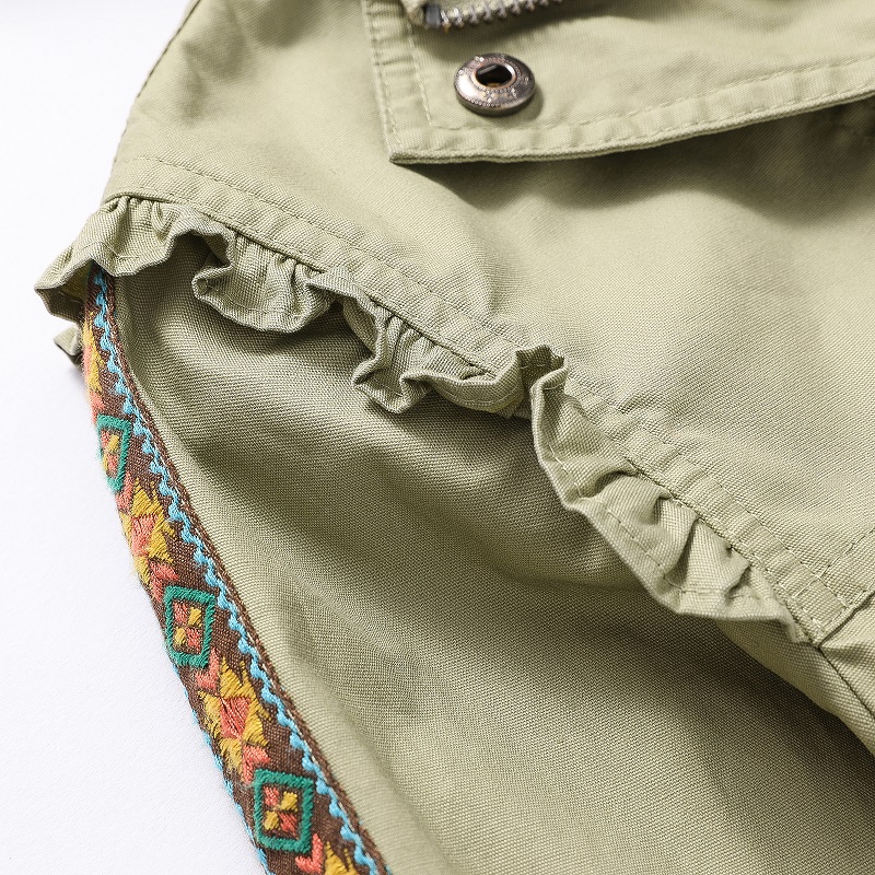Custom Casual Outwear Military Washed Hooded Women's Parka Jacket For Autumn Winter