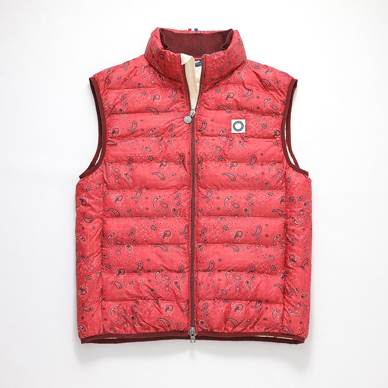 Down Vest - New Arrival Men's Fashion Digital Print sealed seam Down-Like Padded Vest