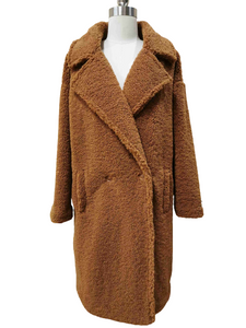 Teddy fur coat - woman formal coat casual coat winter coat 